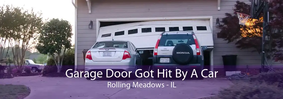 Garage Door Got Hit By A Car Rolling Meadows - IL